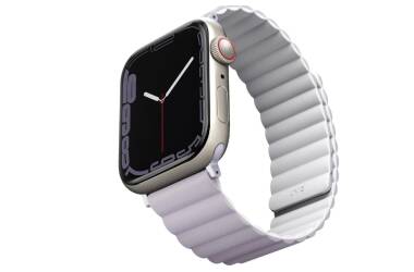 Pasek do Apple Watch 38/40/41 mm UNIQ Revix Reversible - lilac/biały