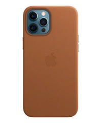 Etui do iPhone 12 Pro Max Apple Leather Case z MagSafe - naturalny brąz - zdjęcie 1