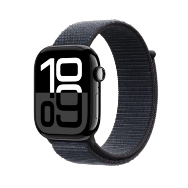 Apple Watch S10 46mm aluminium w kolorze onyks z opaską sportową w kolorze atramentowym