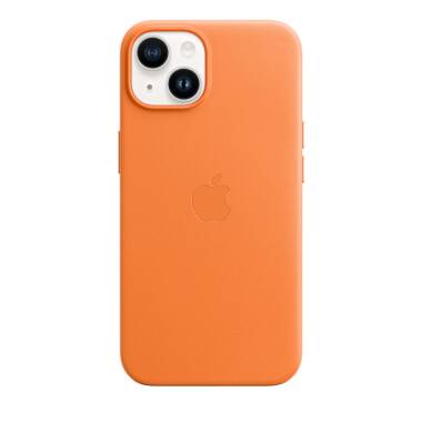 Etui do iPhone 14 Apple Leather Case - pomarańczowy