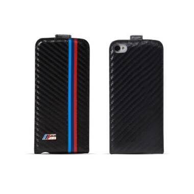 BMW M Edition Carbon Flapcase - Etui z klapką iPhone 5/5S Czarny