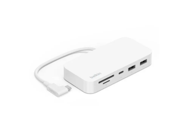 Przejściówka Belkin USB-C 6w1 USB-C/USB-A/SD/microSD/Gigabit Ethernet - biały