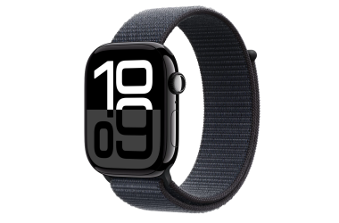 Apple Watch S10 46mm aluminium w kolorze onyks z opaską sportową w kolorze atramentowym