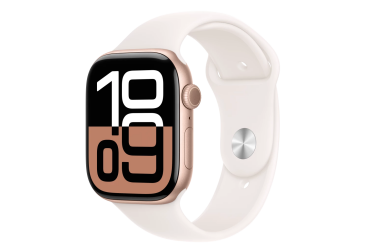 Apple Watch S10 46mm aluminium w kolorze różowe złoto z paskiem sportowym w kolorze różowym M/L