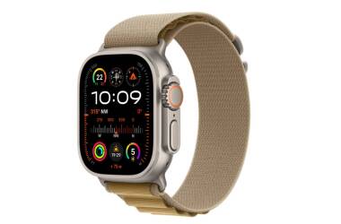 Apple Watch Ultra 2 49mm + Cellular tytan naturalny z opaską Alpine w kolorze ciemno beżowym - Large