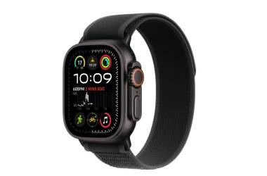 Apple Watch Ultra 2 49mm + Cellular tytan czarny z opaską Trail w kolorze czarnym - M/L 