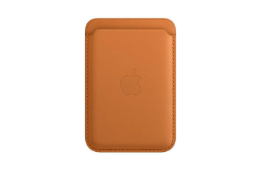 Apple skórzany portfel z MagSafe FindMy - złocisty brąz