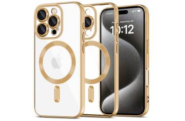 Etui do iPhone 16 Pro Tech-Protect MagFlex MagSafe clear gold - przezroczyste