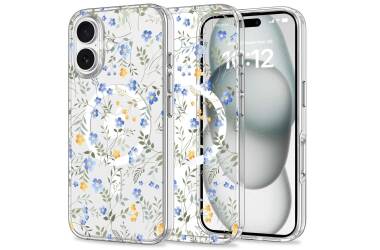 Etui do iPhone 16 Tech-Protect MagMood MagSafe spring flowers - przezroczyste