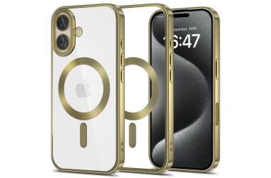 Etui do iPhone 16 Tech-Protect MagFlex MagSafe satin gold - przezroczyste