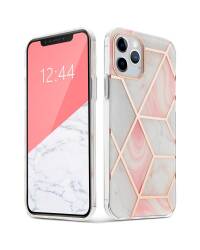 Etui do iPhone 12/12 PRO Tech-Protect Marble różowe  - zdjęcie 1