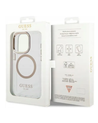 Akcesoria Apple Etui iPhone 14 Pro Guess Metal Gold MagSafe clear Warszawa - zdjęcie 4