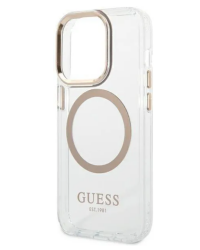 Etui do iPhona 14 Pro Guess Metal Gold MagSafe przezroczyste Rzeszów - zdjęcie 3