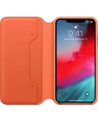 Etui do iPhone Xs Max Apple Leather Folio - oranż - zdjęcie 2