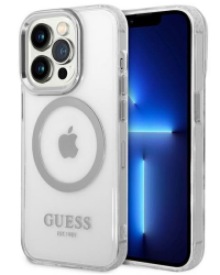 Etui do Apple iPhone 14 Pro Max Guess Outline Silver MagSafe premium - zdjęcie 3