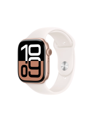 Apple Watch S10 46mm aluminium w kolorze różowe złoto z paskiem sportowym w kolorze różowym M/L - zdjęcie 1