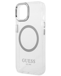 Akcesoria Apple Etui do iPhone 14 Guess Outline Silver MagSafe Rzeszów - zdjęcie 4