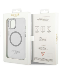 Etui iPhone 14 Guess Outline Silver MagSafe przezroczyste Warszawa - zdjęcie 5