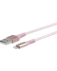 Kabel do iPhone/iPad eSTUFF Lightning to USB 1m - różowy  - zdjęcie 2