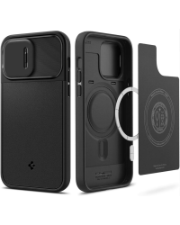 Etui iPhone 14 Pro Spigen Optik Armor Mag Safe Czarne Rzeszów - zdjęcie 2