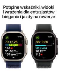 Apple Watch Ultra 2 49mm + Cellular tytan czarny z paskiem Ocean w kolorze czarnym - zdjęcie 7