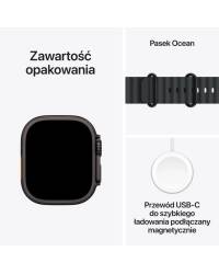 Apple Watch Ultra 2 49mm + Cellular tytan czarny z opaską Trail w kolorze czarnym - S/M  - zdjęcie 5