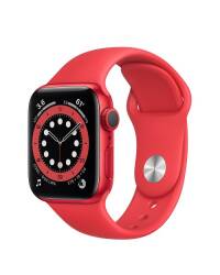 Apple Watch S6 44mm Czerwony z paskiem w kolorze czerwonym - zdjęcie 1