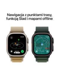 Apple Watch Ultra 2 49mm + Cellular tytan czarny z opaską Trail w kolorze czarnym - S/M  - zdjęcie 8