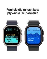 Apple Watch Ultra 2 49mm + Cellular tytan czarny z paskiem Ocean w kolorze czarnym - zdjęcie 5