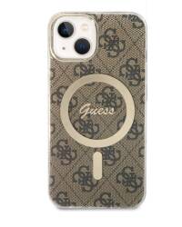 ładowarka Guess Charger 4G Gold Brown plus Etui do iPhone 14 Magsafe zestaw - zdjęcie 3