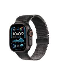 Apple Watch Ultra 2 49mm + Cellular tytan czarny z branzoletą mediolańską z tytanu w kolorze czarnym - Large - zdjęcie 1