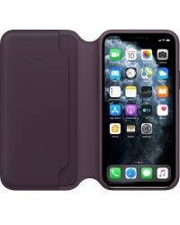 Skórzane etui folio do iPhone 11 Pro Apple - śliwkowe - zdjęcie 3