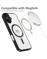 Etui do iPhone 16 ładowanie bezprzewodowe Tech-Protect MagFlex MagSafe shiny black - przezroczyste - zdjęcie 5