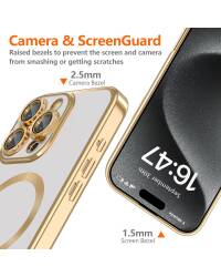 Etui do iPhone 16 Pro Rzeszów Tech-Protect MagFlex MagSafe clear gold - przezroczyste - zdjęcie 3