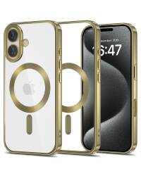 Etui do iPhone 16 Tech-Protect MagFlex MagSafe satin gold - przezroczyste - zdjęcie 1