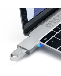 Satechi Aluminium Hub - Warszawa aluminiowy adapter USB-C do USB- 3.0 silver - zdjęcie 3