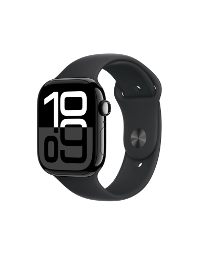 Apple Watch S10 42mm aluminium w kolorze onyks z paskiem sportowym w kolorze czarnym M/L - zdjęcie 1