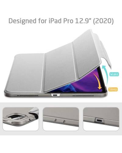 Etui do iPad PRO 12.9 2018/2020  ESR YIPPEE - srebrne - zdjęcie 4