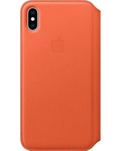 Etui do iPhone Xs Apple Leather Folio - oranż - zdjęcie 3