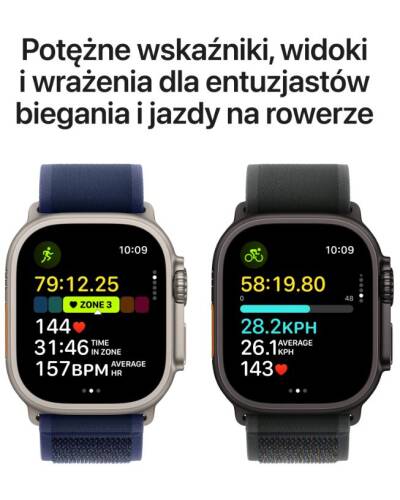 Apple Watch Ultra 2 49mm + Cellular tytan czarny z paskiem Ocean w kolorze czarnym - zdjęcie 7