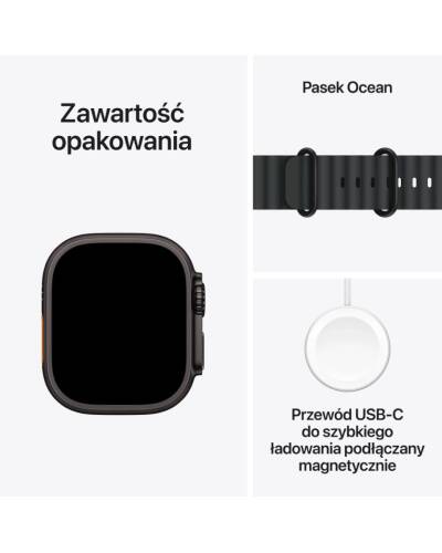 Apple Watch Ultra 2 49mm + Cellular tytan czarny z opaską Trail w kolorze czarnym - M/L  - zdjęcie 5