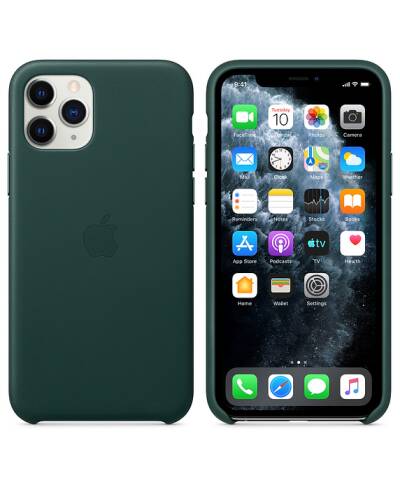 Etui do iPhone 11 Pro Apple Leather Case - leśna zieleń - zdjęcie 3