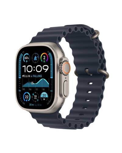 Apple Watch Ultra 2 49mm + Cellular tytan czarny z paskiem Ocean w kolorze granatu - zdjęcie 1