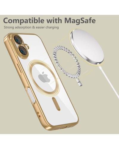 Etui do iPhone 16 Warszawa Tech-Protect MagFlex MagSafe shiny gold - przezroczyste - zdjęcie 5