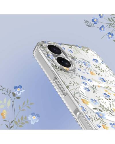 Etui do iPhone 16 kwieciste Tech-Protect MagMood MagSafe spring flowers - przezroczyste - zdjęcie 3